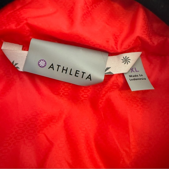 Athleta Downilicious Goose Down Puffer Vest Red Women’s XL Packable Lightweight - Picture 2 of 9